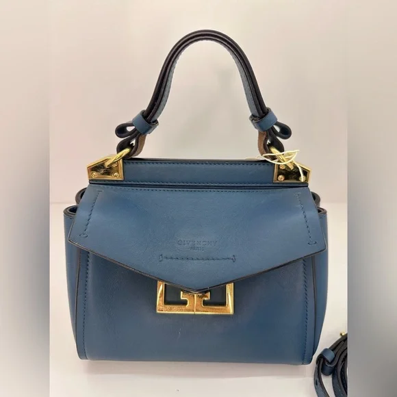 Sold❌Givenchy Blue HOST PICK 🎉and Gold Mini Bag with Structured Design - Picture 7 of 15
